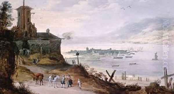 Hillside Town overlooking a Harbour - view 1