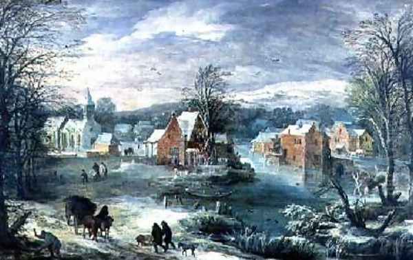 Village Landscape in Winter - view 1
