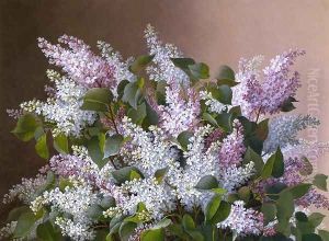 Spray of Lilacs by Raoul Maucherat de Longpre