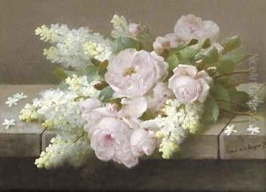 Lilacs and Roses by Raoul Maucherat de Longpre