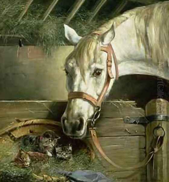Horse and kittens 1890 - view 1