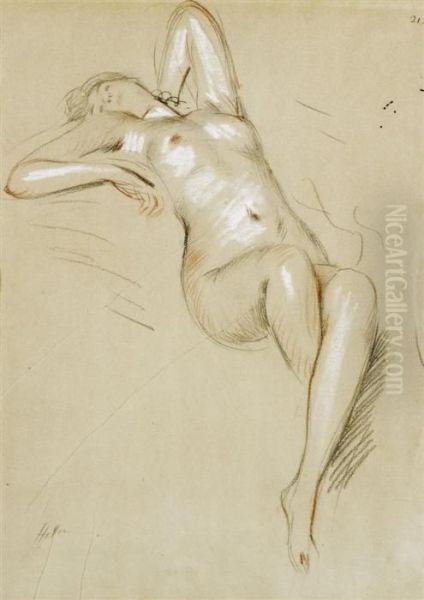 Female Nude In Reclining Pose - view 1
