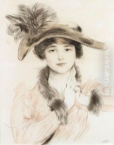 Portrait De Femme by Paul Cesar Helleu
