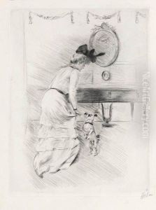 Elegante Et Petit Chien Faisant Le Beau