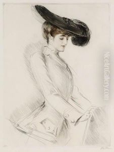 Femme Au Chapeau by Paul Cesar Helleu