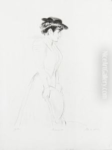 Elegante A La Chaise by Paul Cesar Helleu