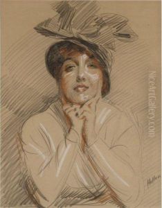 Portrait Of A Woman by Paul Cesar Helleu