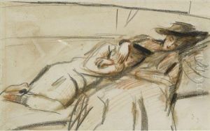 Mother And Child by Paul Cesar Helleu