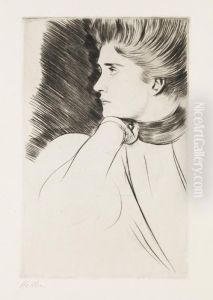 Femme Accoudee. by Paul Cesar Helleu
