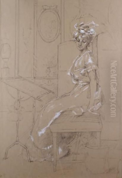 Jeune Femme Pensive - view 1