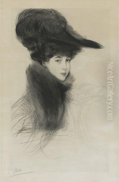 Portrait Of Consuelo Vanderbilt, The Duchess Of Marlborough by Paul Cesar Helleu