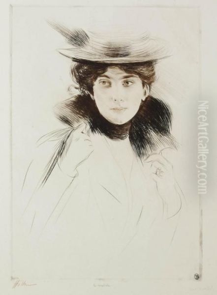 Femme En Buste Au Chapeau - view 1