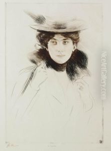 Femme En Buste Au Chapeau