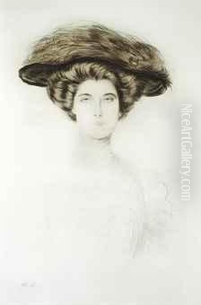 Elegante Au Chapeau De Plumes Vertes - view 1