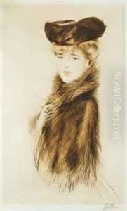 Elegante Au Manteau De Fourrure