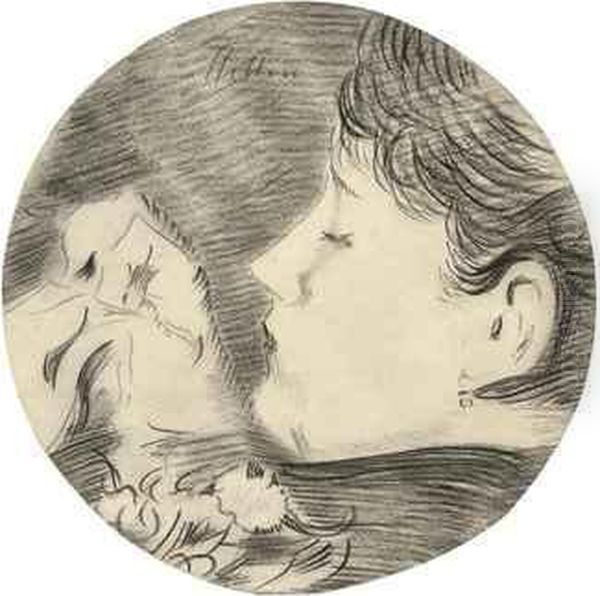 Head Of A Lady Threading A Needle - view 1