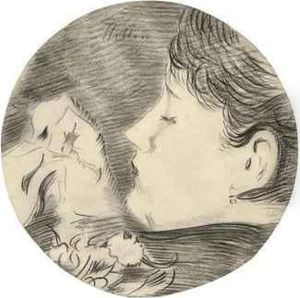 Head Of A Lady Threading A Needle