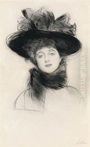 Femme Au Grande Chapeau
Drpoint by Paul Cesar Helleu