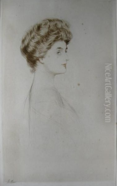 Side Portrait Of A Young Woman - view 1
