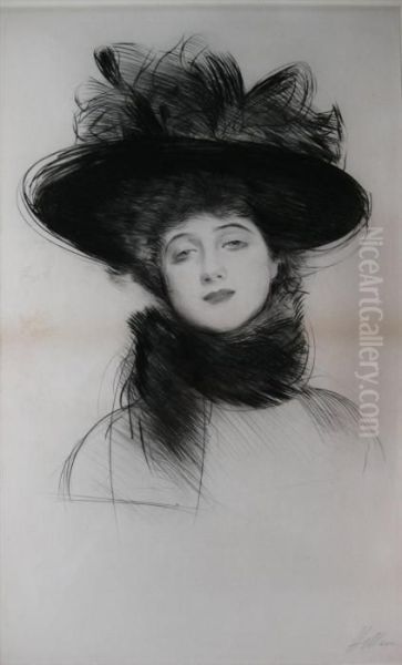 Portrait Of A Woman With Hat - view 1