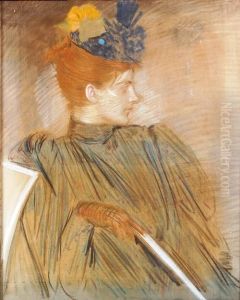 Portrait Of Alice, The Artists Wife by Paul Cesar Helleu