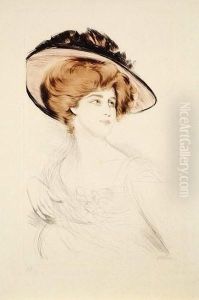 Femme Au Chapeau by Paul Cesar Helleu