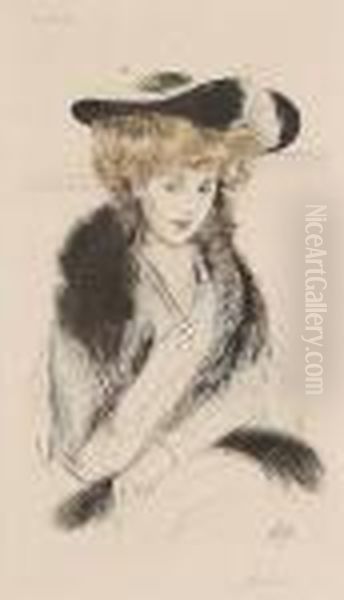 Woman With Feather Boa - view 1
