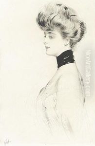 Madame Letellier. by Paul Cesar Helleu
