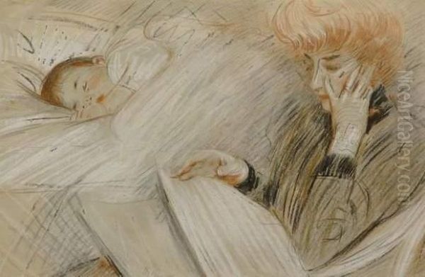 Mere Et Enfant Endormi - view 1