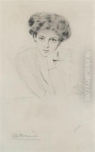 Portrait Of A Lady by Paul Cesar Helleu