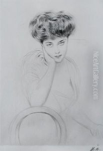 Portrait Of A Lady Seated by Paul Cesar Helleu