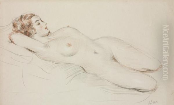 A Female Nude Reclining - view 1