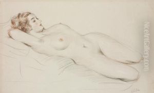 A Female Nude Reclining by Paul Cesar Helleu