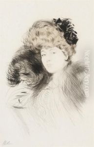 Portrait Of A Lady by Paul Cesar Helleu