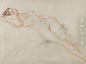 Nu Allonge (diane Mitford) by Paul Cesar Helleu