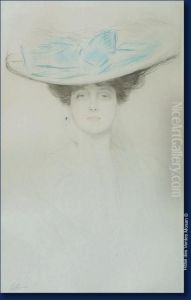 Femme Au Chapeau by Paul Cesar Helleu