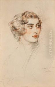 Portrait De Femme by Paul Cesar Helleu