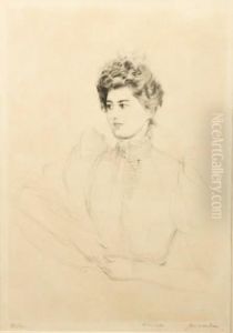 Jeune Femme De Face by Paul Cesar Helleu