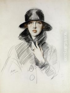 Portrait De Madame Paulette by Paul Cesar Helleu
