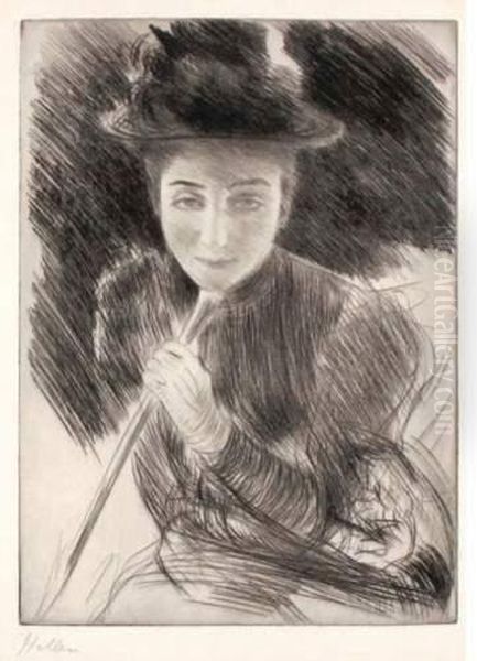 Jeune Femme A L'ombrelle - view 1
