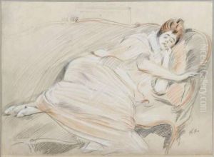 Femme Au Repos by Paul Cesar Helleu