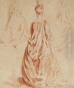 Figurative Studies After Watteau by Paul Cesar Helleu