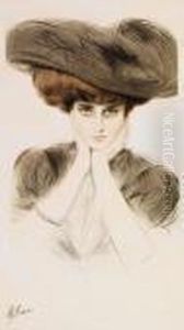 Femme Au Chapeau by Paul Cesar Helleu