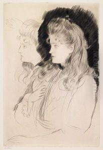 Portrait Des Filles by Paul Cesar Helleu