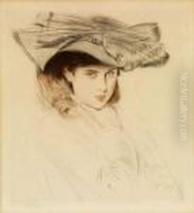 Elegante Au Chapeau by Paul Cesar Helleu