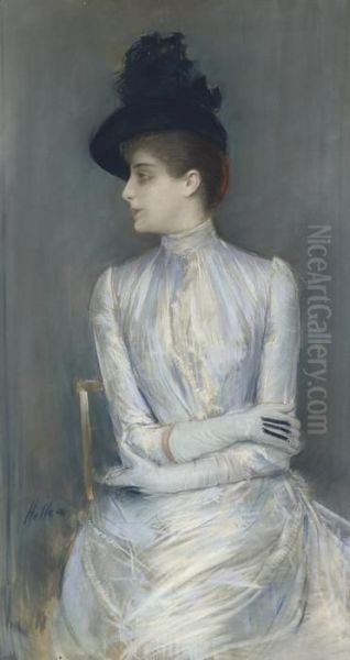 Lady With A Black Hat - view 1