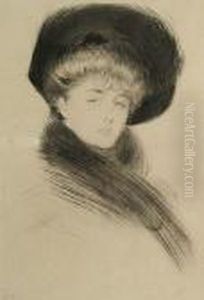 Elegante Au Chapeau by Paul Cesar Helleu