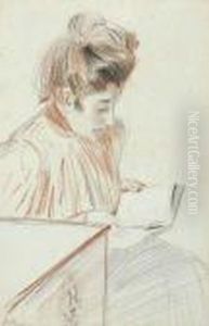 Une Liseuse by Paul Cesar Helleu