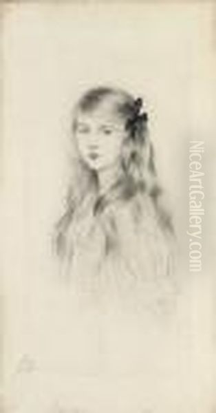 Young Girl With Bow Inher Hair - view 1