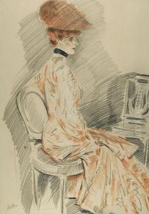 Woman Seated On A Chair by Paul Cesar Helleu